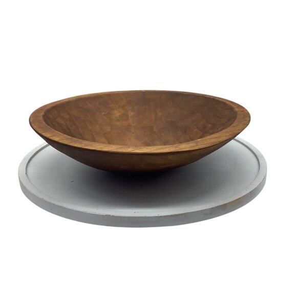 Wooden Dough Rustic Bowl Made In Mexico Handcrafted made for Limited 10.5" - Picture 1 of 5